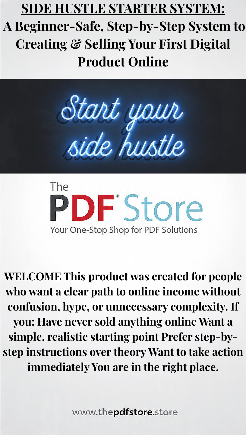 The Side Hustle Starter System